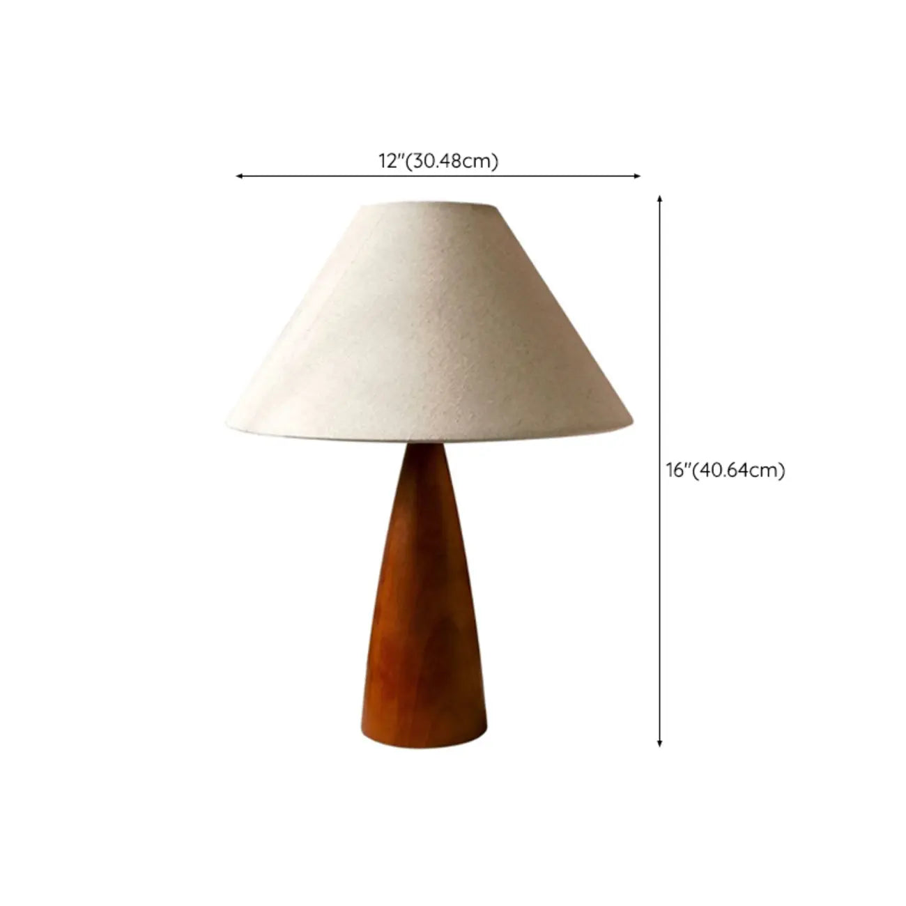 Trendy Walnut Wood Table Lamp Plug-In Electric for Bedroom