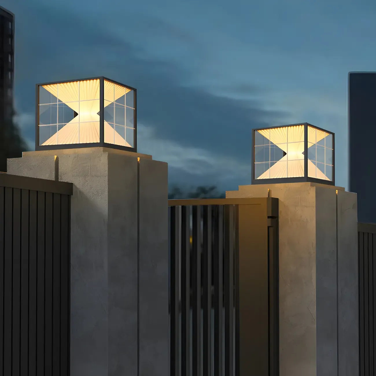 Modern Decorative Cube LED Table Lamp for Outdoors