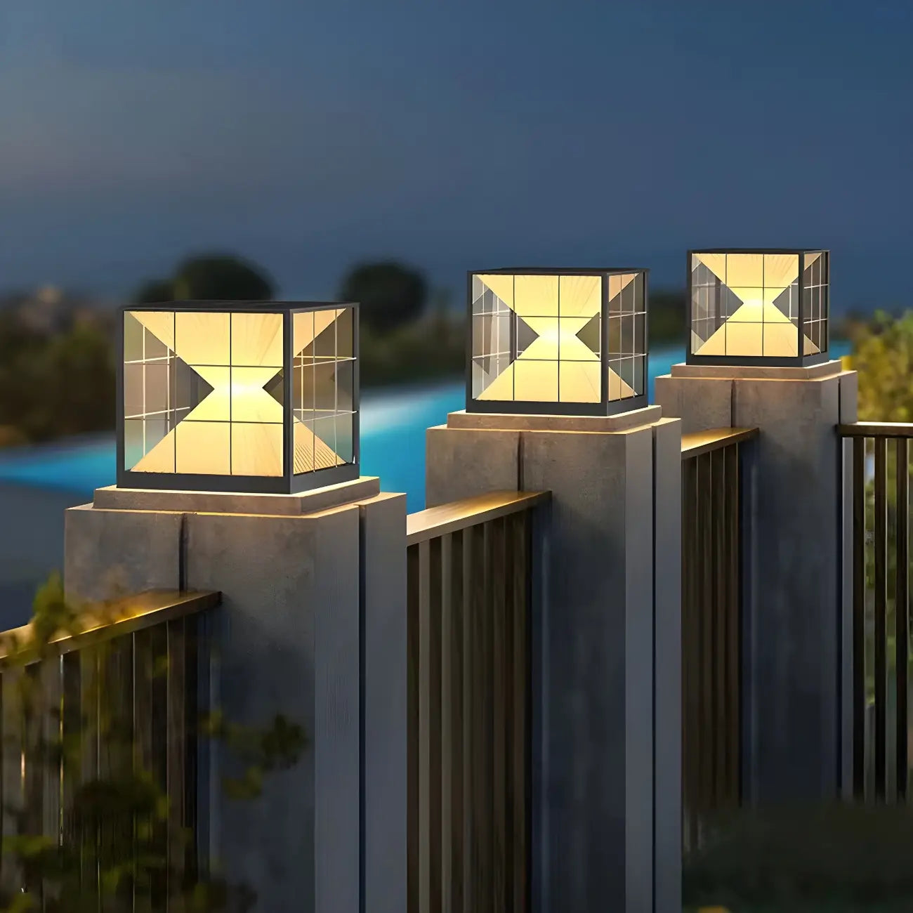 Modern Decorative Cube LED Table Lamp for Outdoors