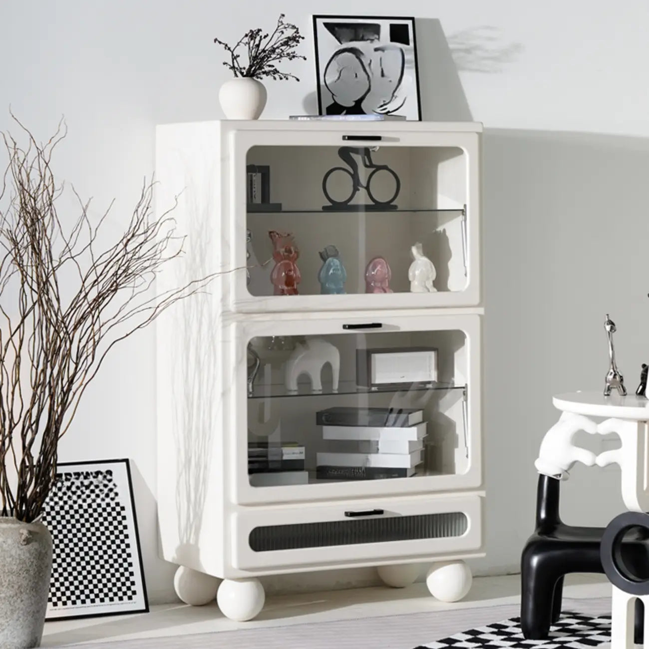 Modern Freestanding Accent Cabinet for Rectangular Shape