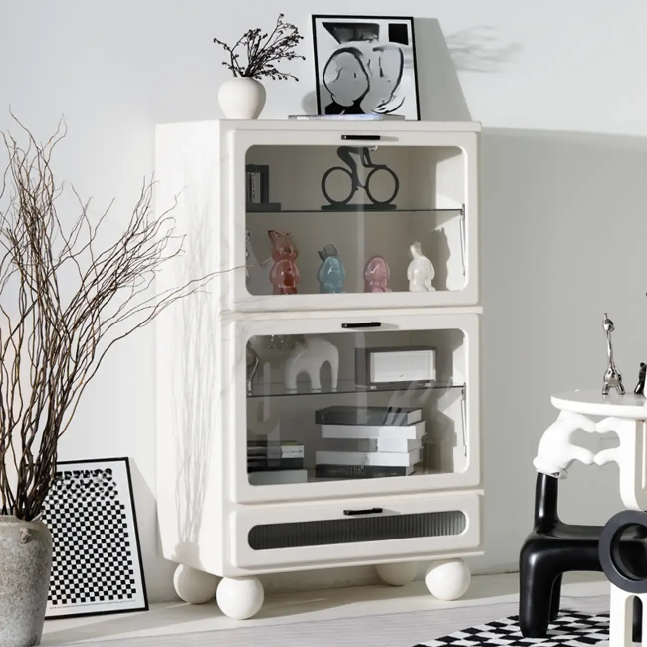 Modern Freestanding Accent Cabinet for Rectangular Shape