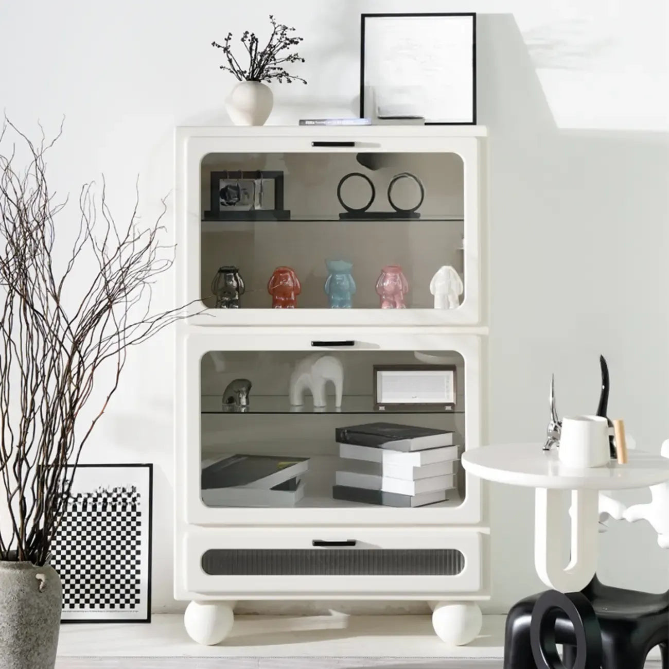 Modern Freestanding Accent Cabinet for Rectangular Shape