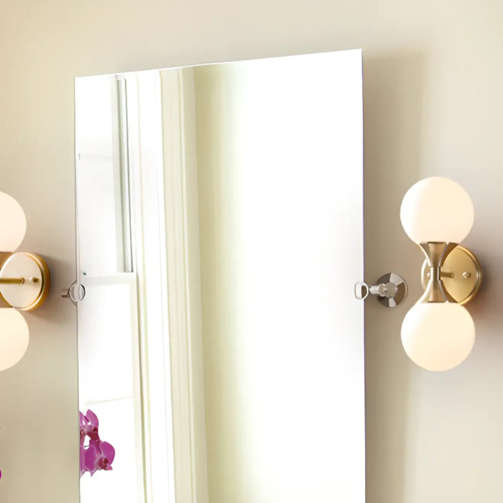 Modern White 2-Light Bathroom Vanity Light in Mini Size