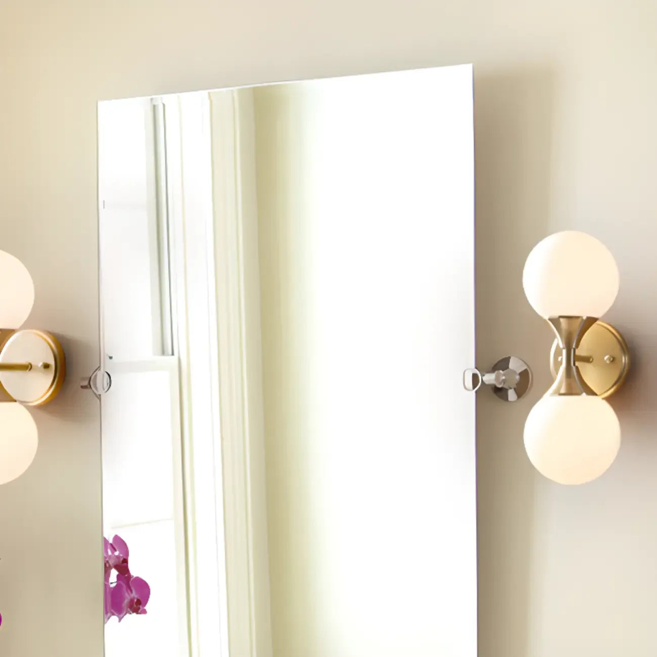 Modern White 2-Light Bathroom Vanity Light in Mini Size