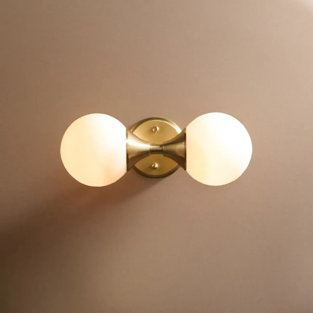 Modern White 2-Light Bathroom Vanity Light in Mini Size