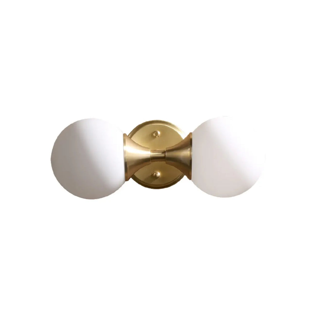 Modern White 2-Light Bathroom Vanity Light in Mini Size