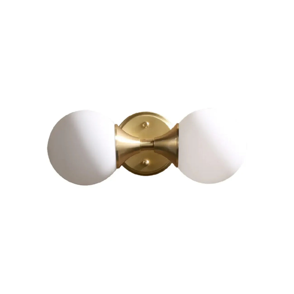 Modern White 2-Light Bathroom Vanity Light in Mini Size