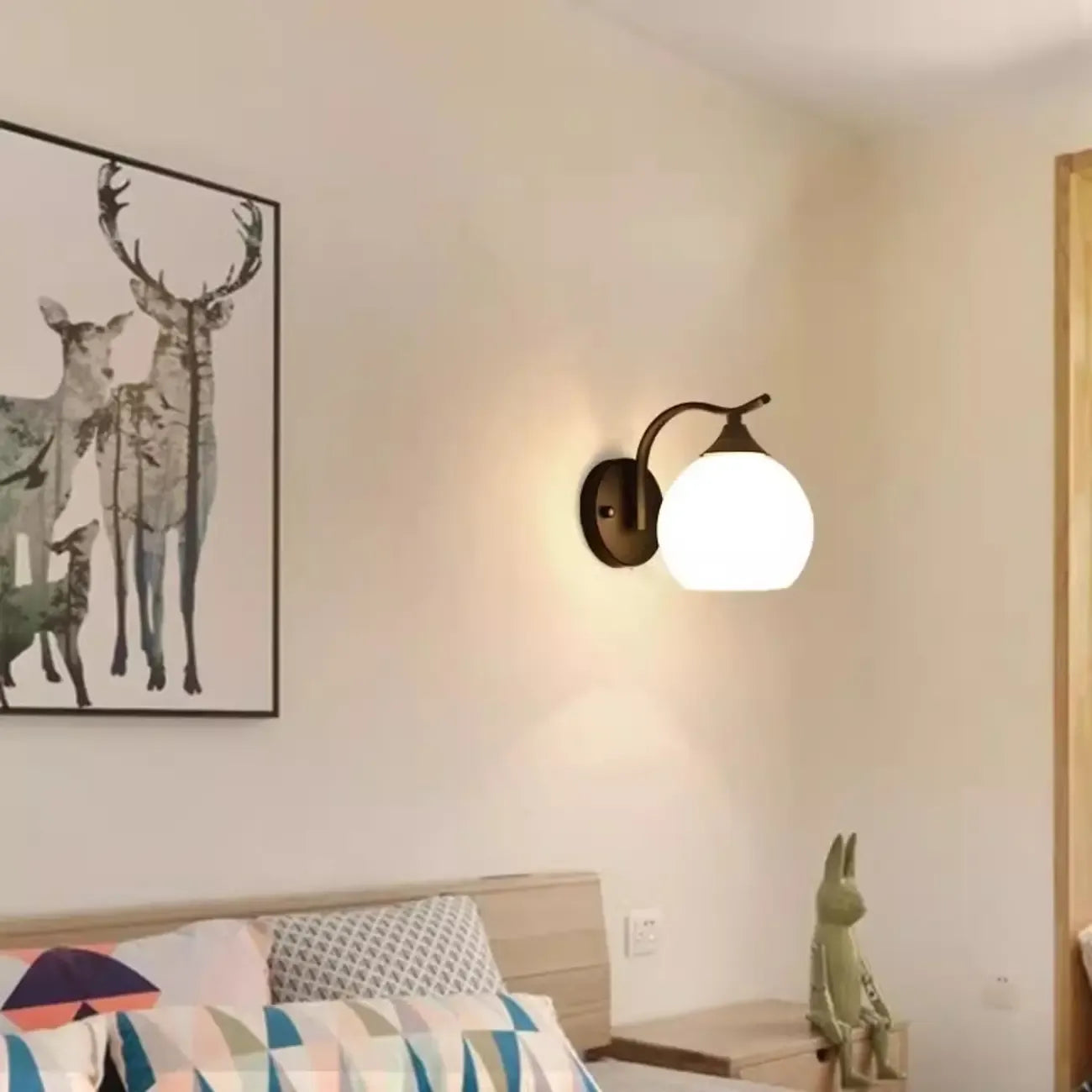 Modern Globe Bathroom Vanity Light with Chrome Finish