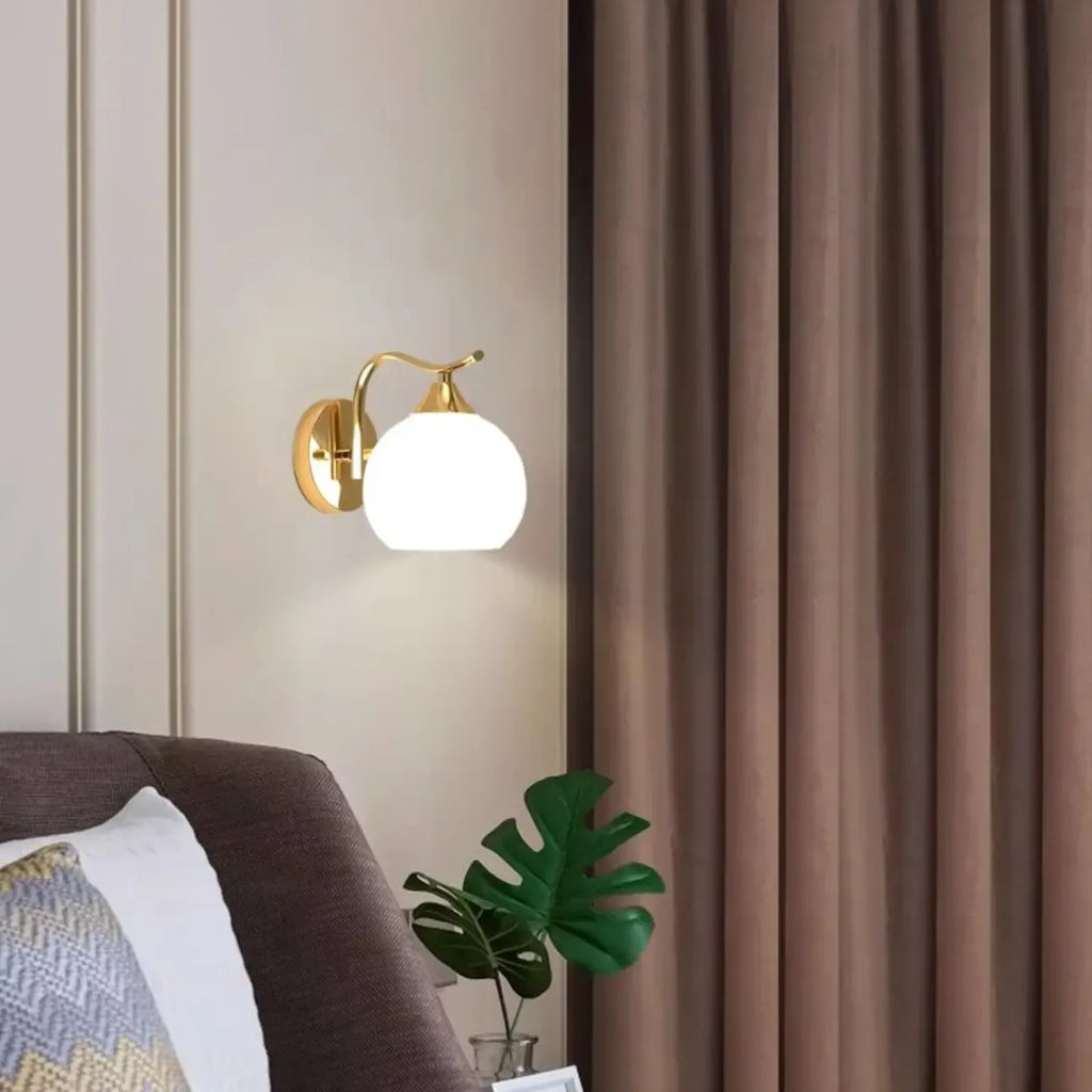 Modern Globe Bathroom Vanity Light with Chrome Finish