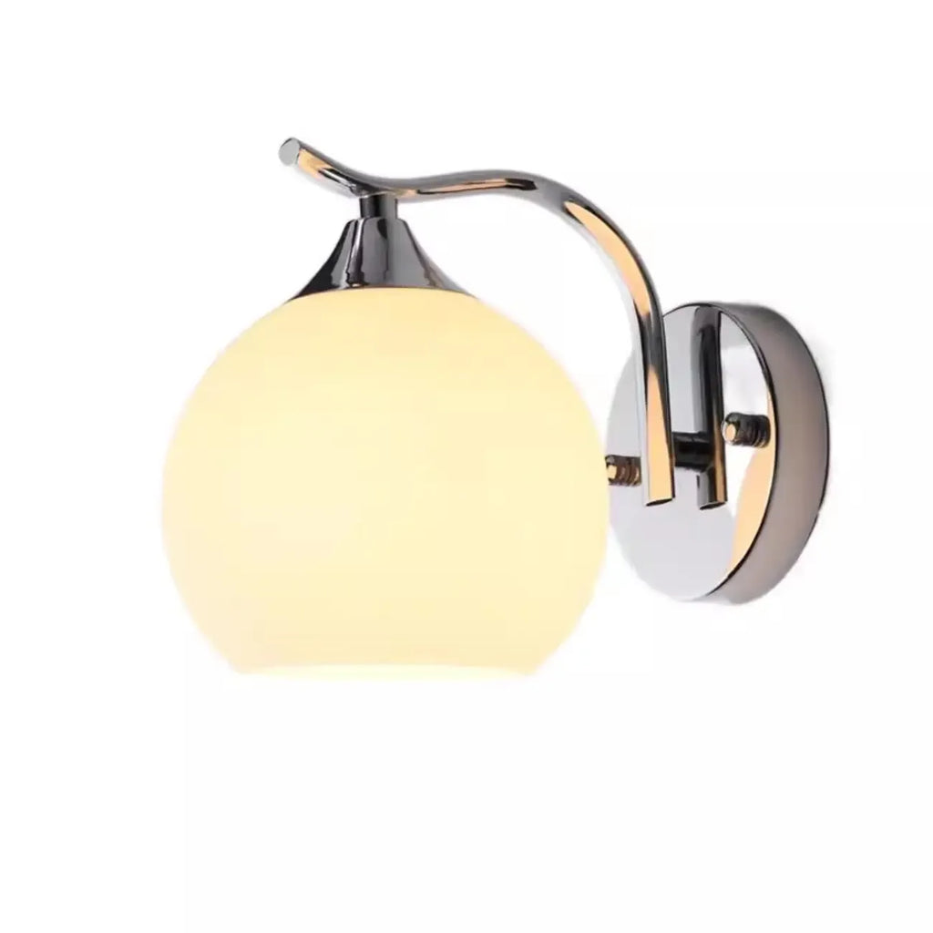 Modern Globe Bathroom Vanity Light with Chrome Finish