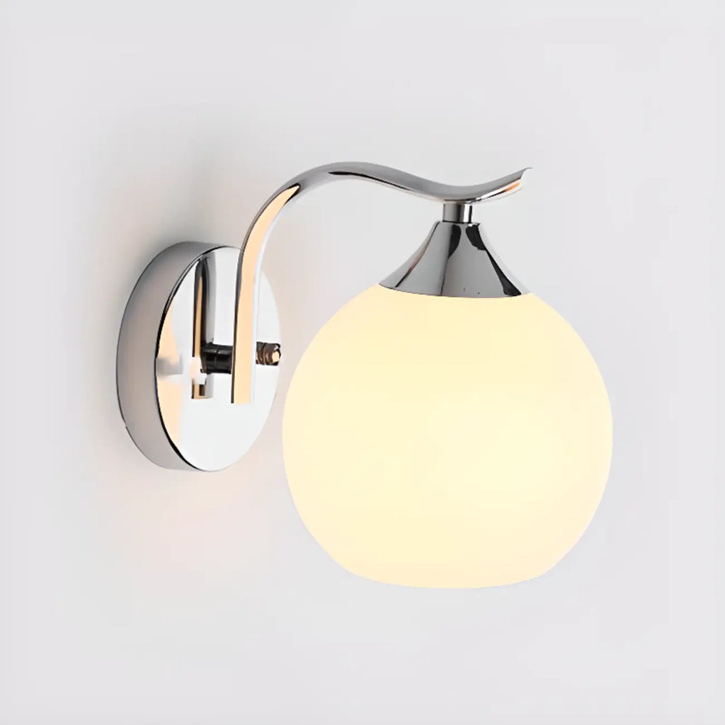 Modern Globe Bathroom Vanity Light with Chrome Finish