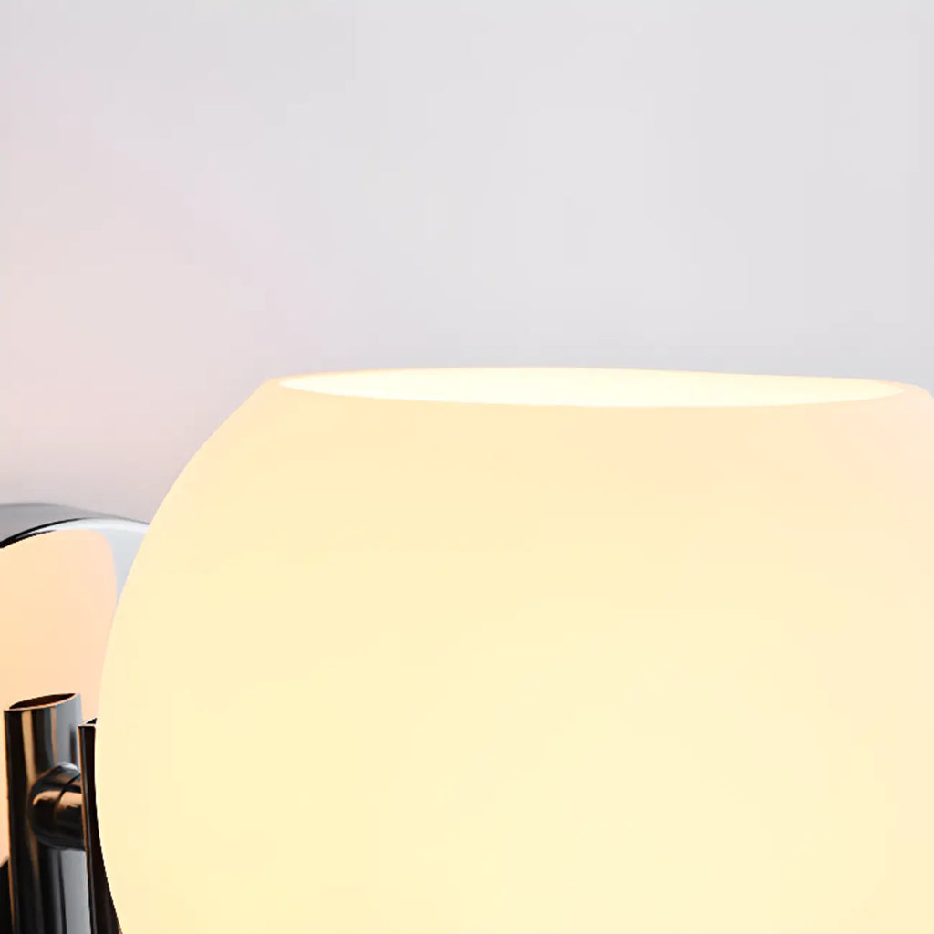 Modern Globe Bathroom Vanity Light with Chrome Finish