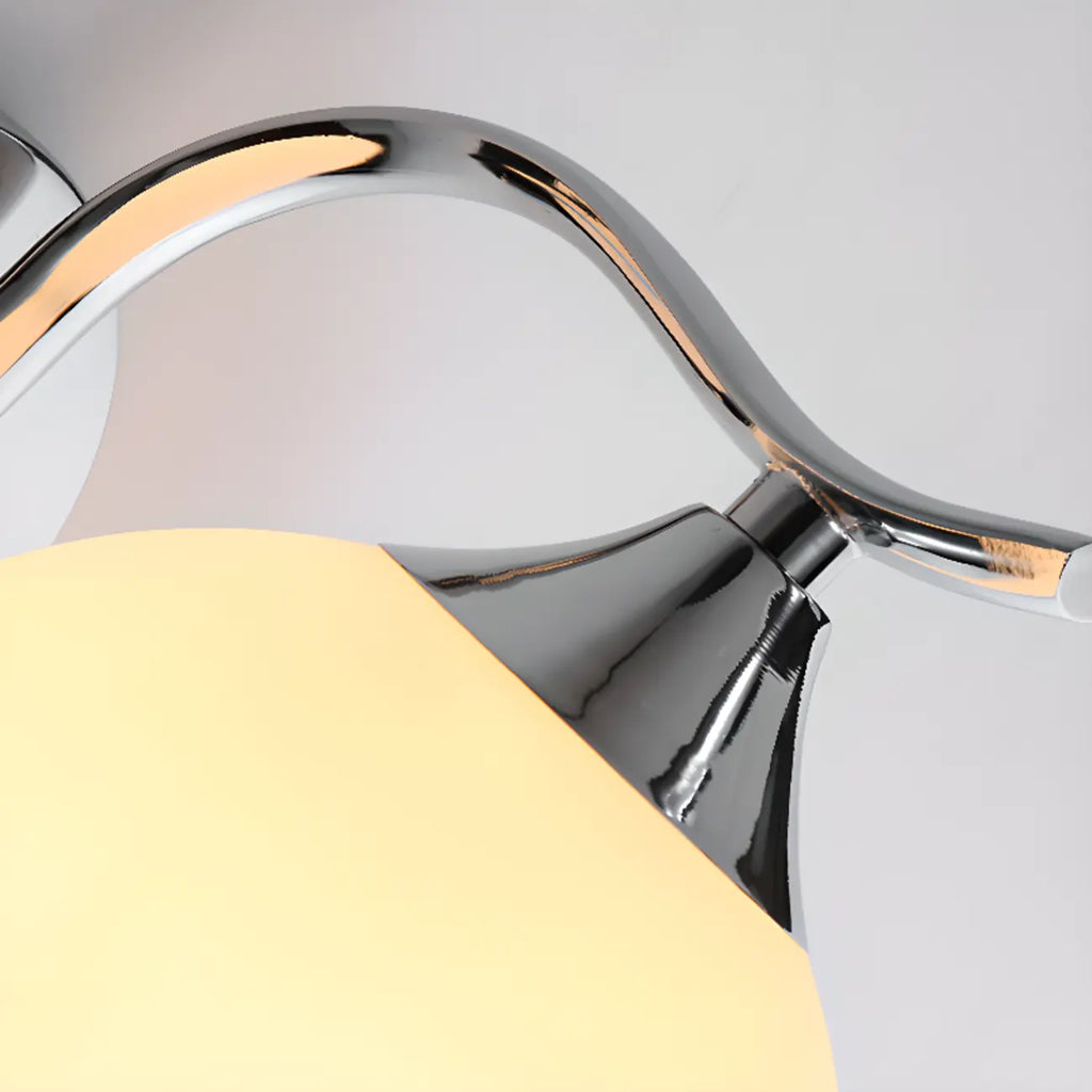 Modern Globe Bathroom Vanity Light with Chrome Finish