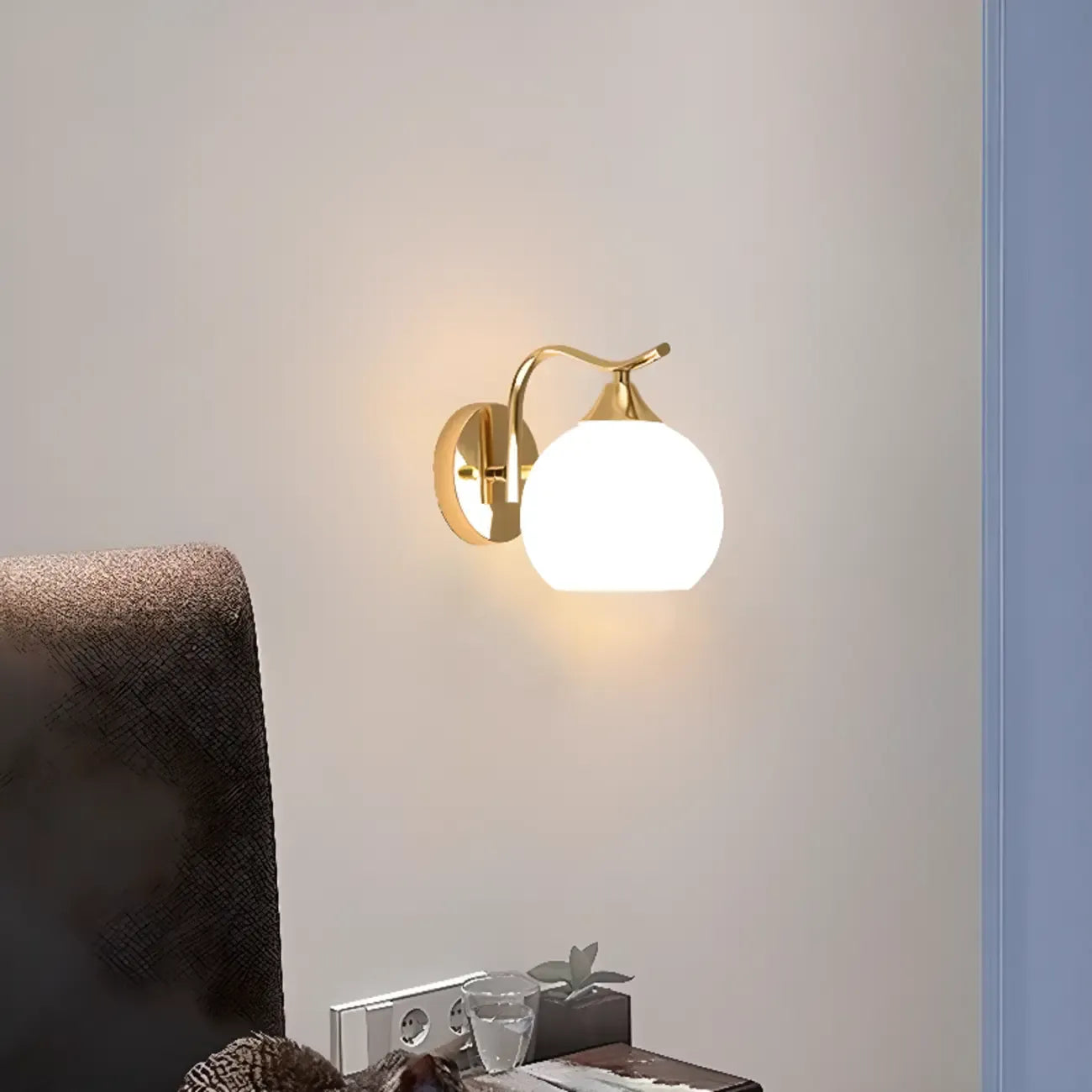 Modern Globe Bathroom Vanity Light with Chrome Finish