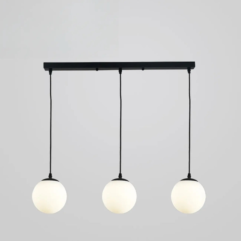 3 Lights Modern Glass Globe Island Pendant Light
