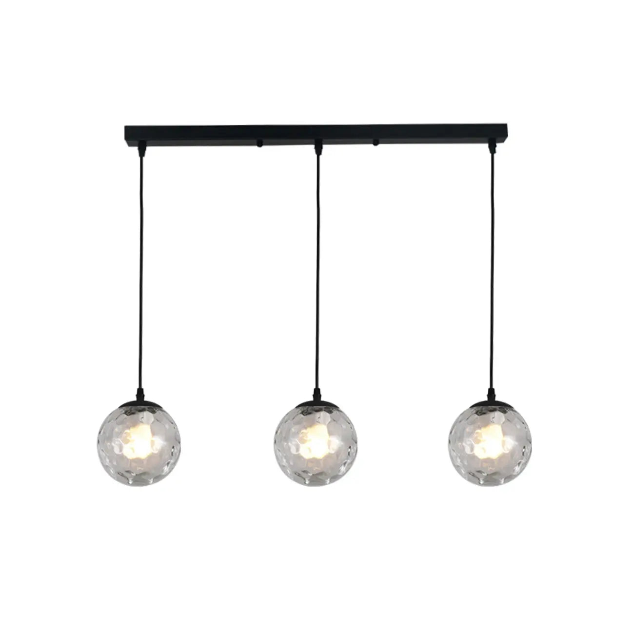 3 Lights Modern Glass Globe Island Pendant Light