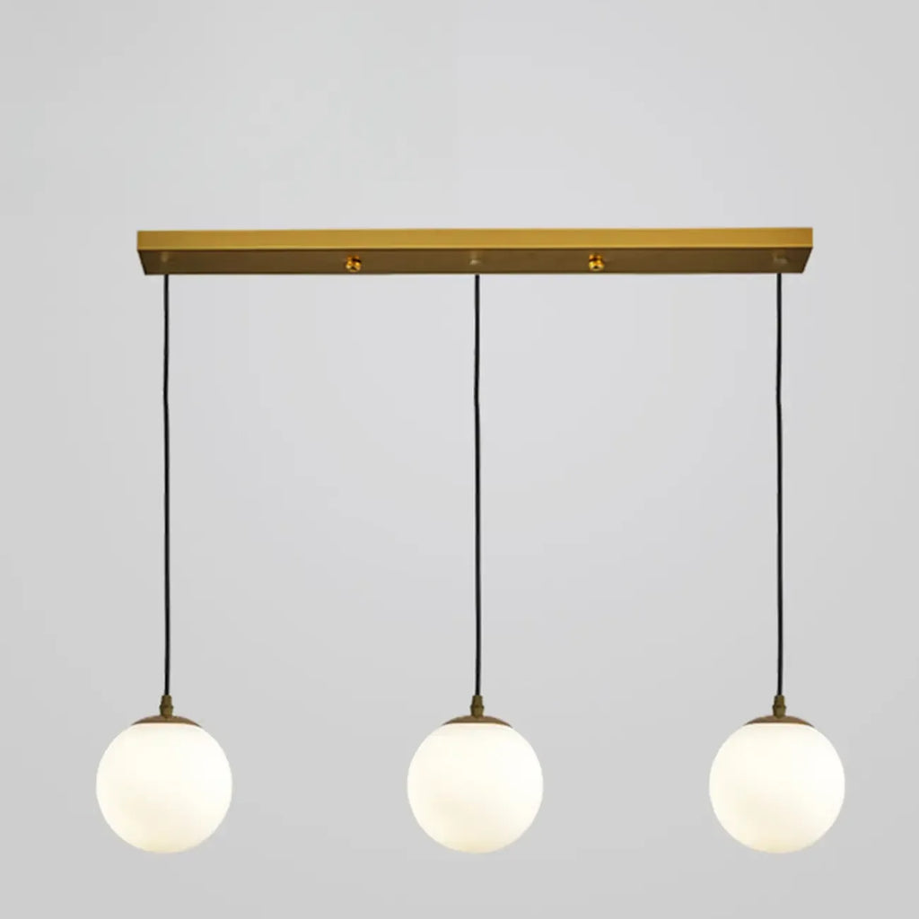 3 Lights Modern Glass Globe Island Pendant Light