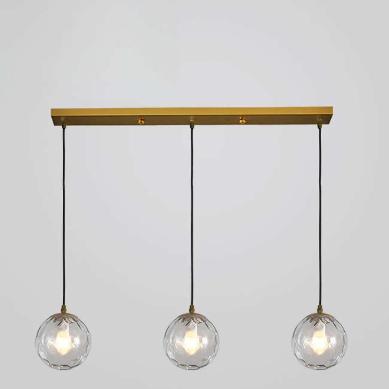 3 Lights Modern Glass Globe Island Pendant Light