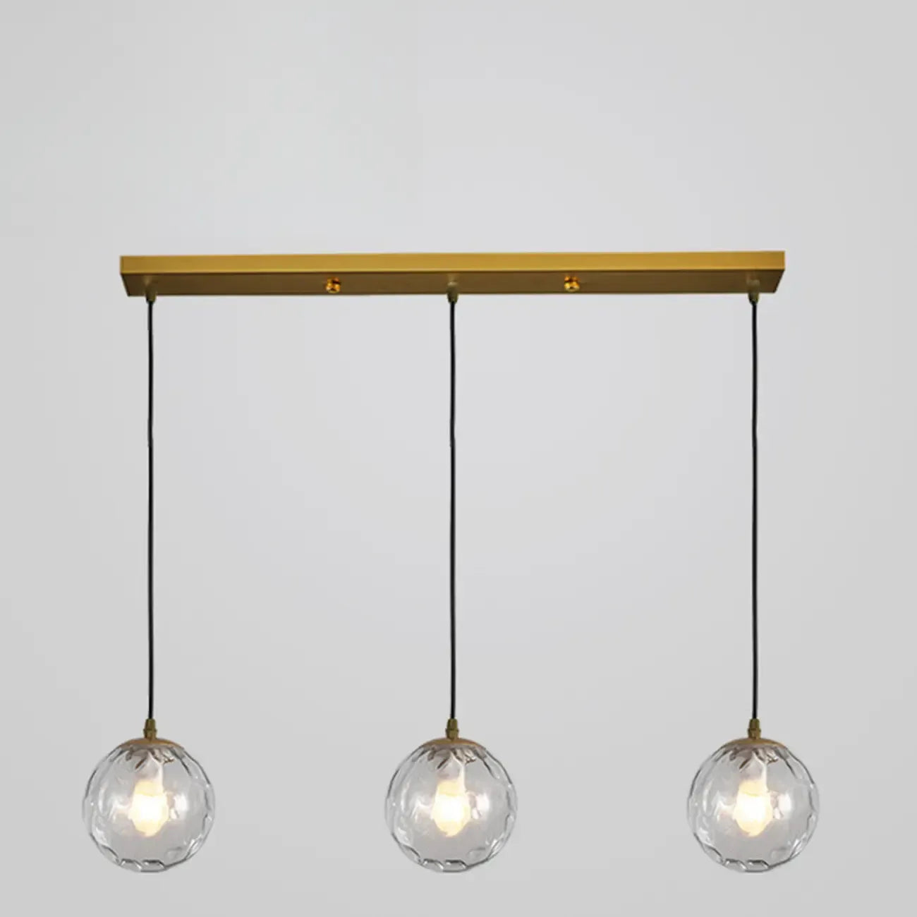 3 Lights Modern Glass Globe Island Pendant Light