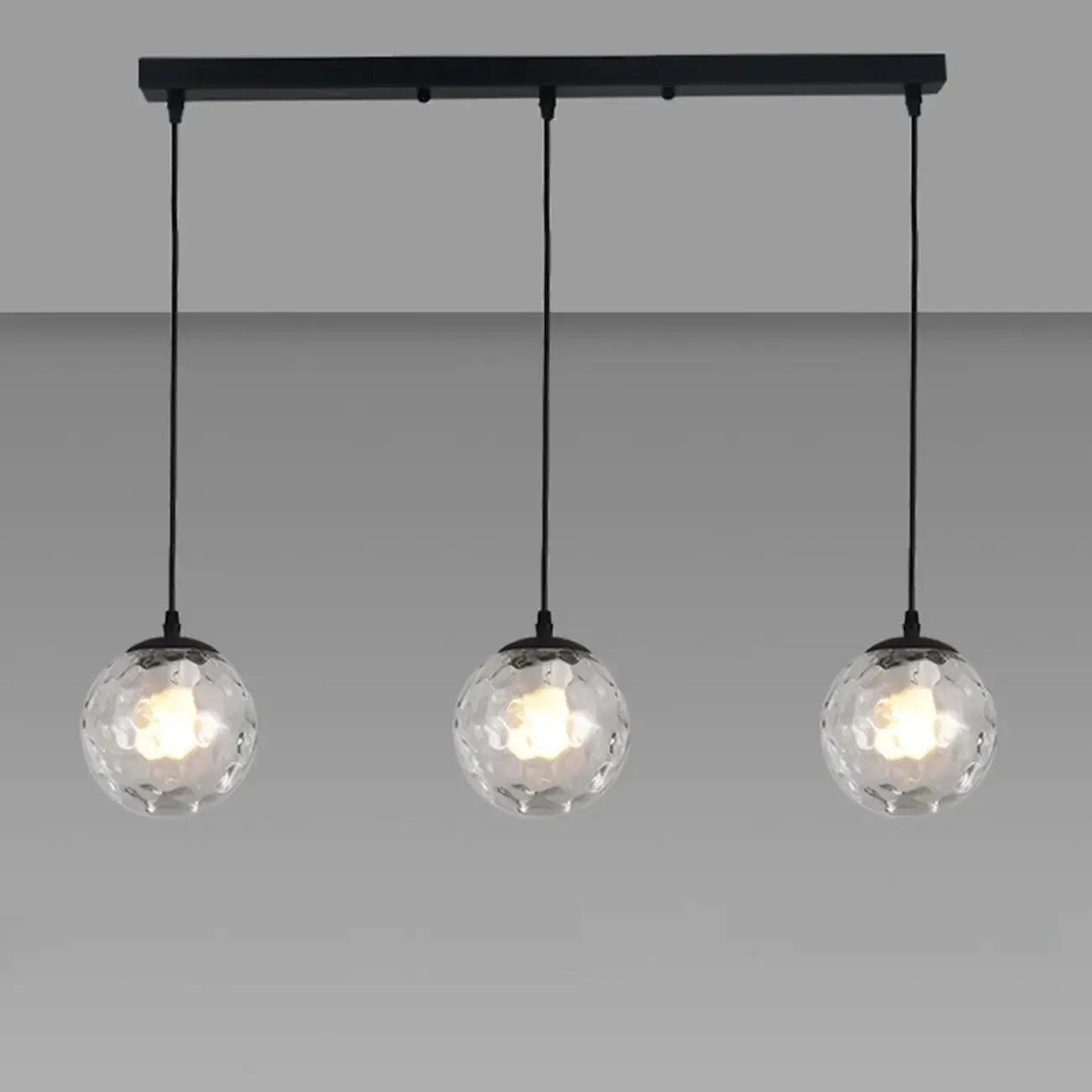 3 Lights Modern Glass Globe Island Pendant Light