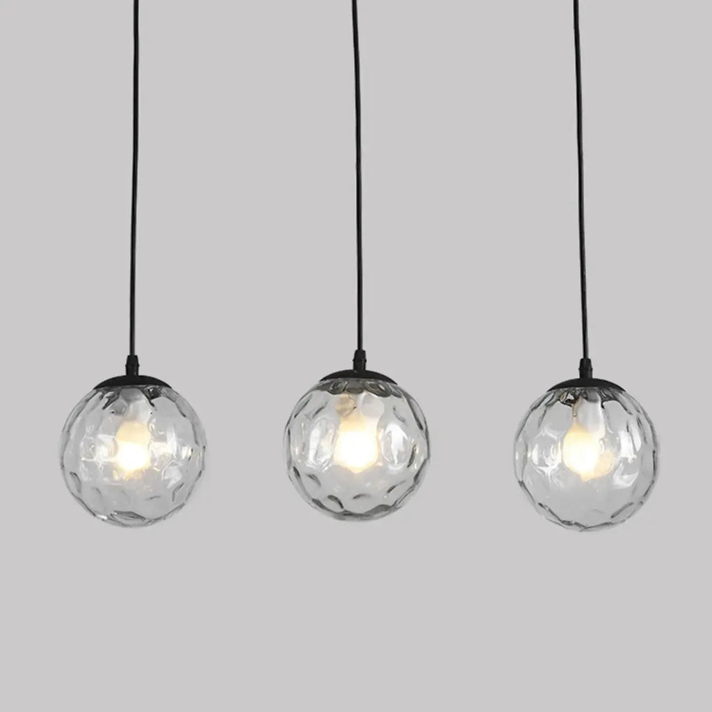3 Lights Modern Glass Globe Island Pendant Light