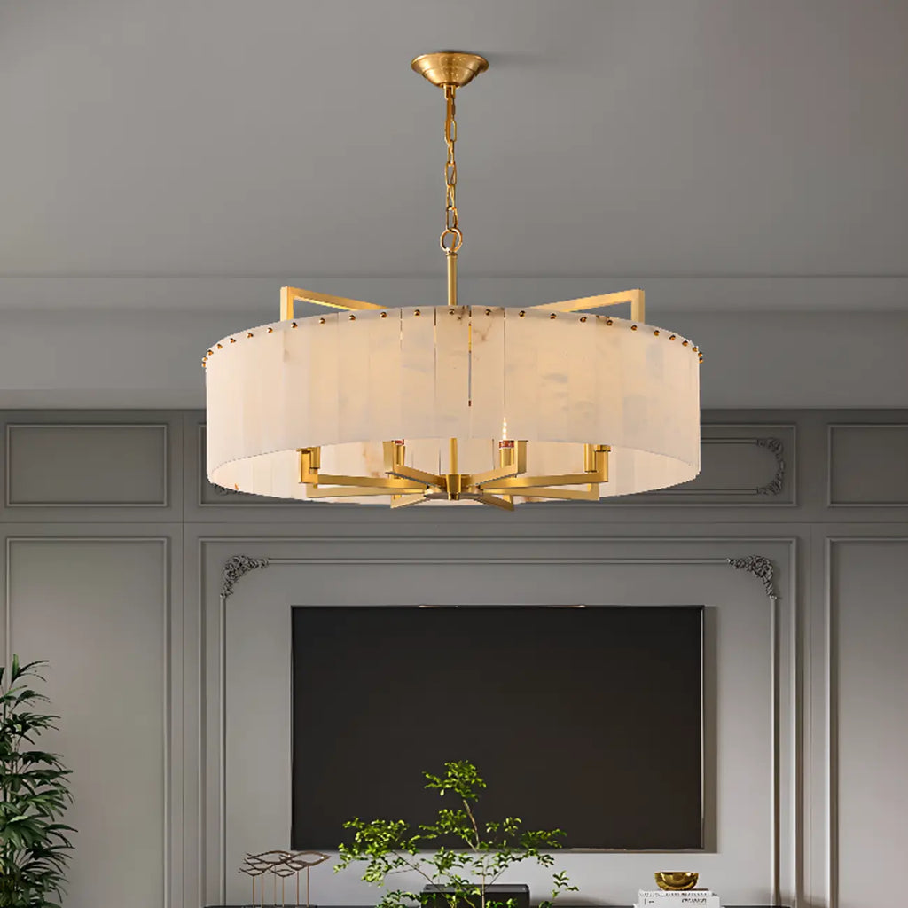 Modern Marble Round Chandelier for Luxury Interiors