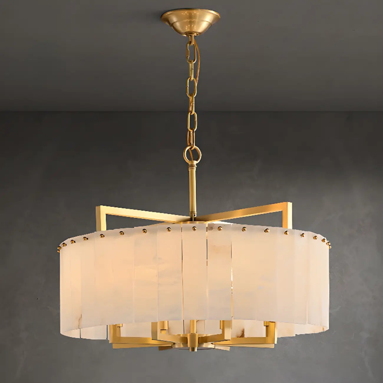Modern Marble Round Chandelier for Luxury Interiors