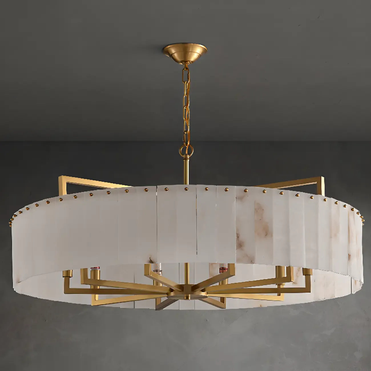 Modern Marble Round Chandelier for Luxury Interiors