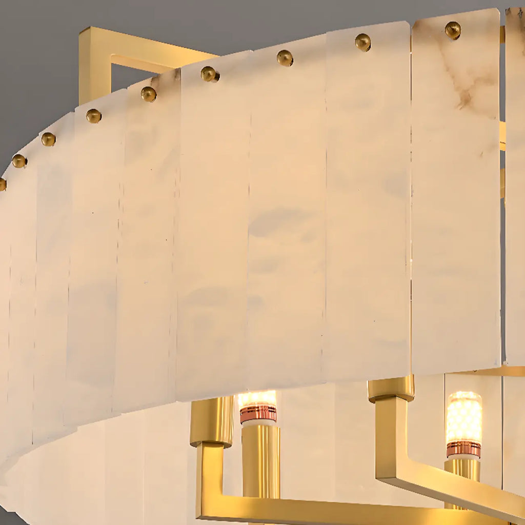 Modern Marble Round Chandelier for Luxury Interiors