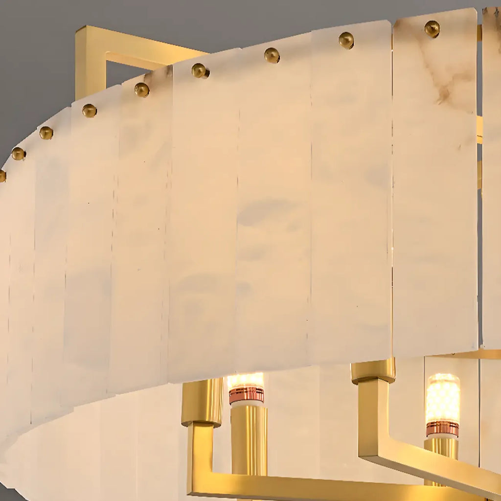 Modern Marble Round Chandelier for Luxury Interiors