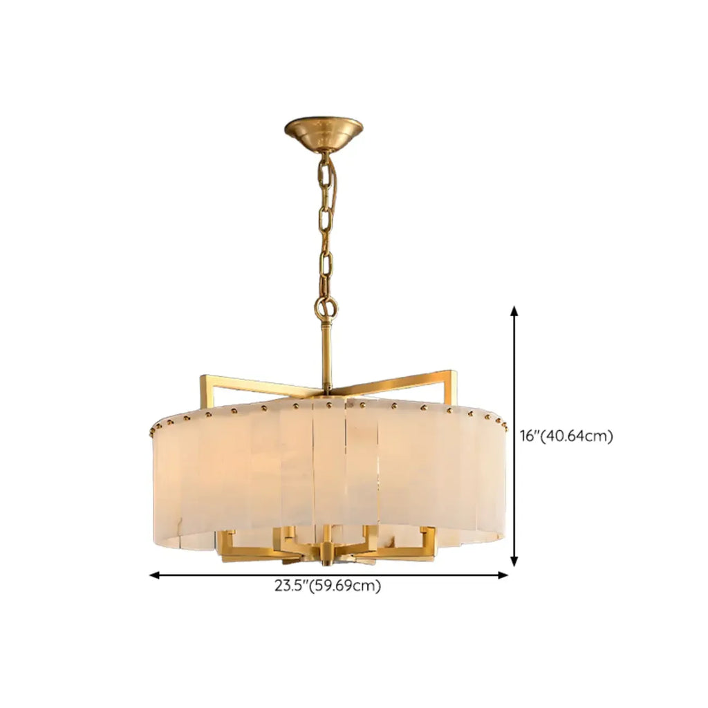 Modern Marble Round Chandelier for Luxury Interiors