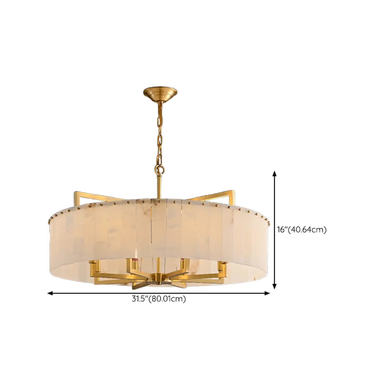 Modern Marble Round Chandelier for Luxury Interiors