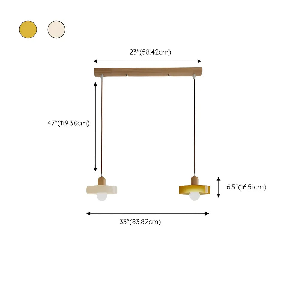 Elegant Cream Glass Round LED Pendant Lamp for Bedside