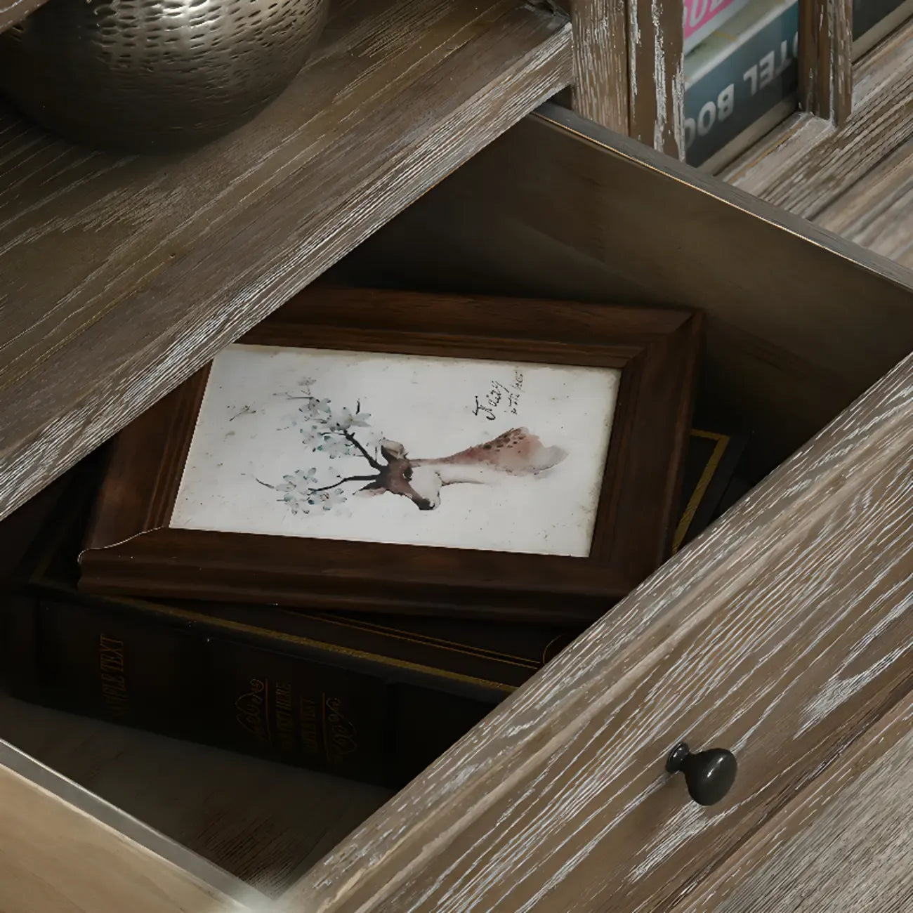 Classic Solid Wood Rectangular TV cabinet for Living Room