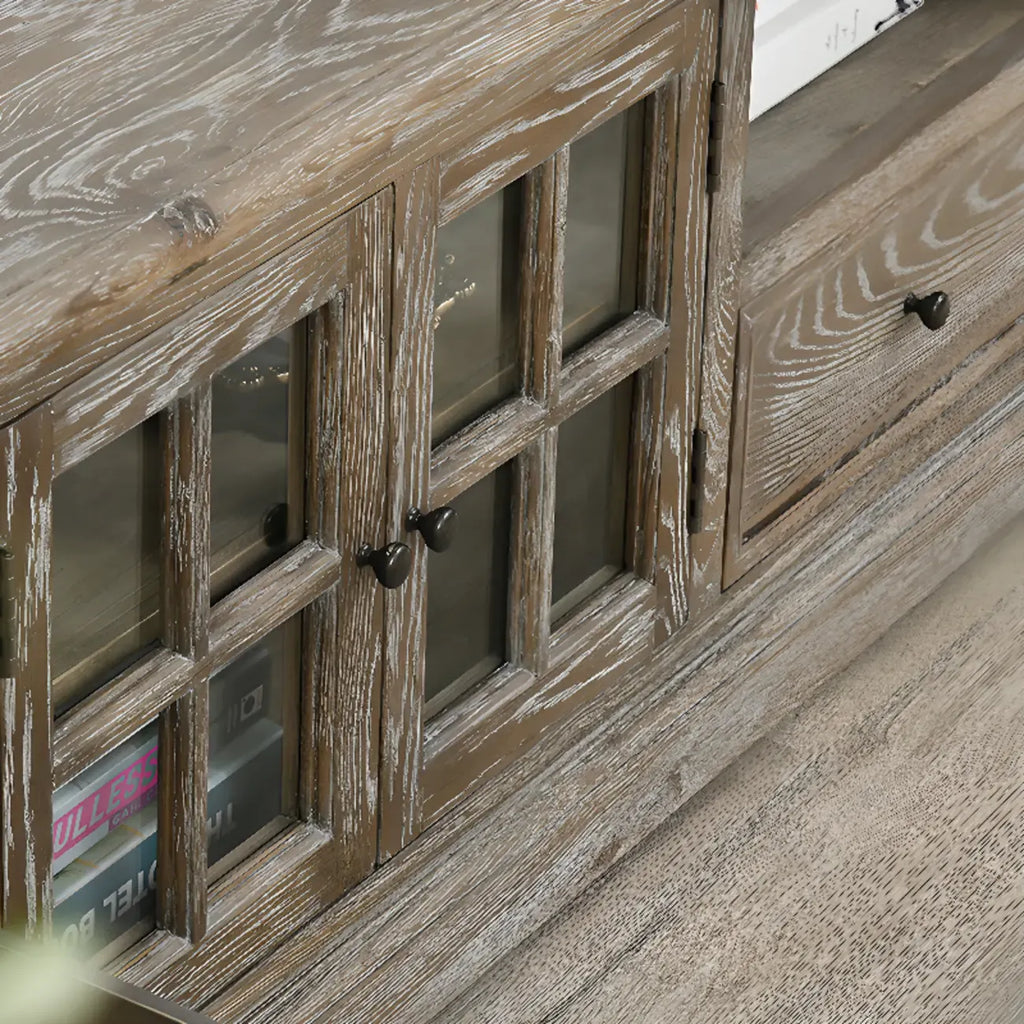 Classic Solid Wood Rectangular TV cabinet for Living Room