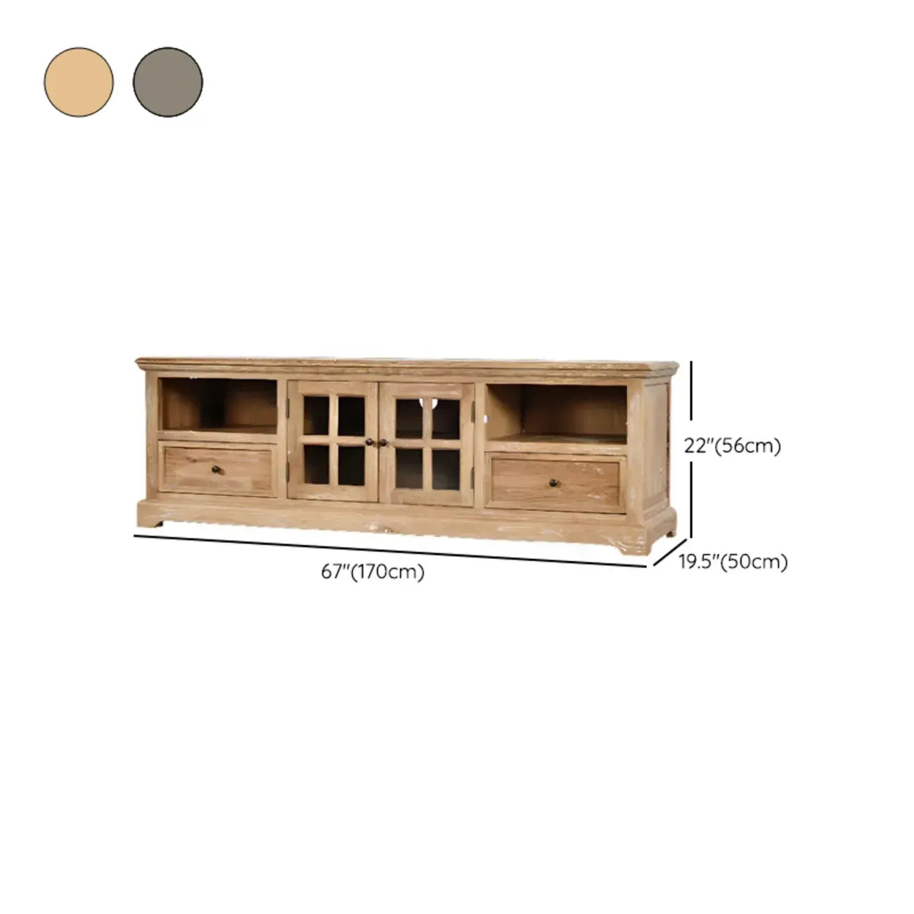 Classic Solid Wood Rectangular TV cabinet for Living Room