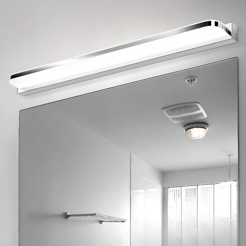 Modern Geometric Vanity Light with White Shade for Bathroom