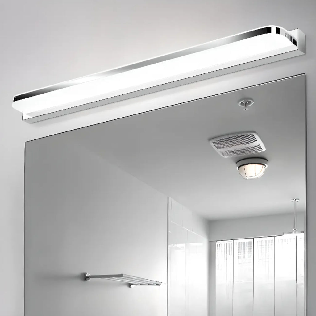 Modern Geometric Vanity Light with White Shade for Bathroom