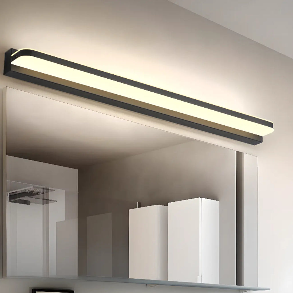 Modern Geometric Vanity Light with White Shade for Bathroom
