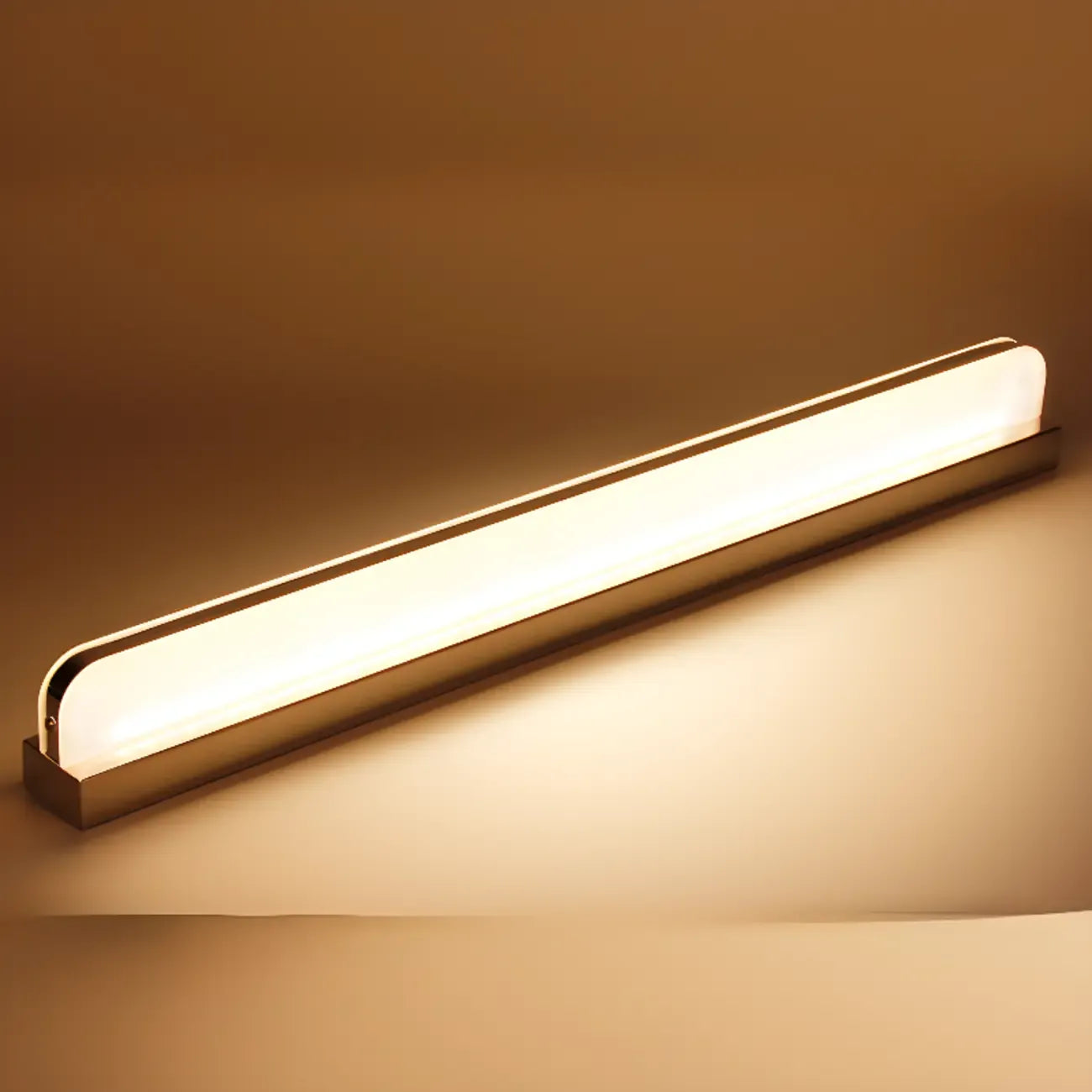 Modern Geometric Vanity Light with White Shade for Bathroom