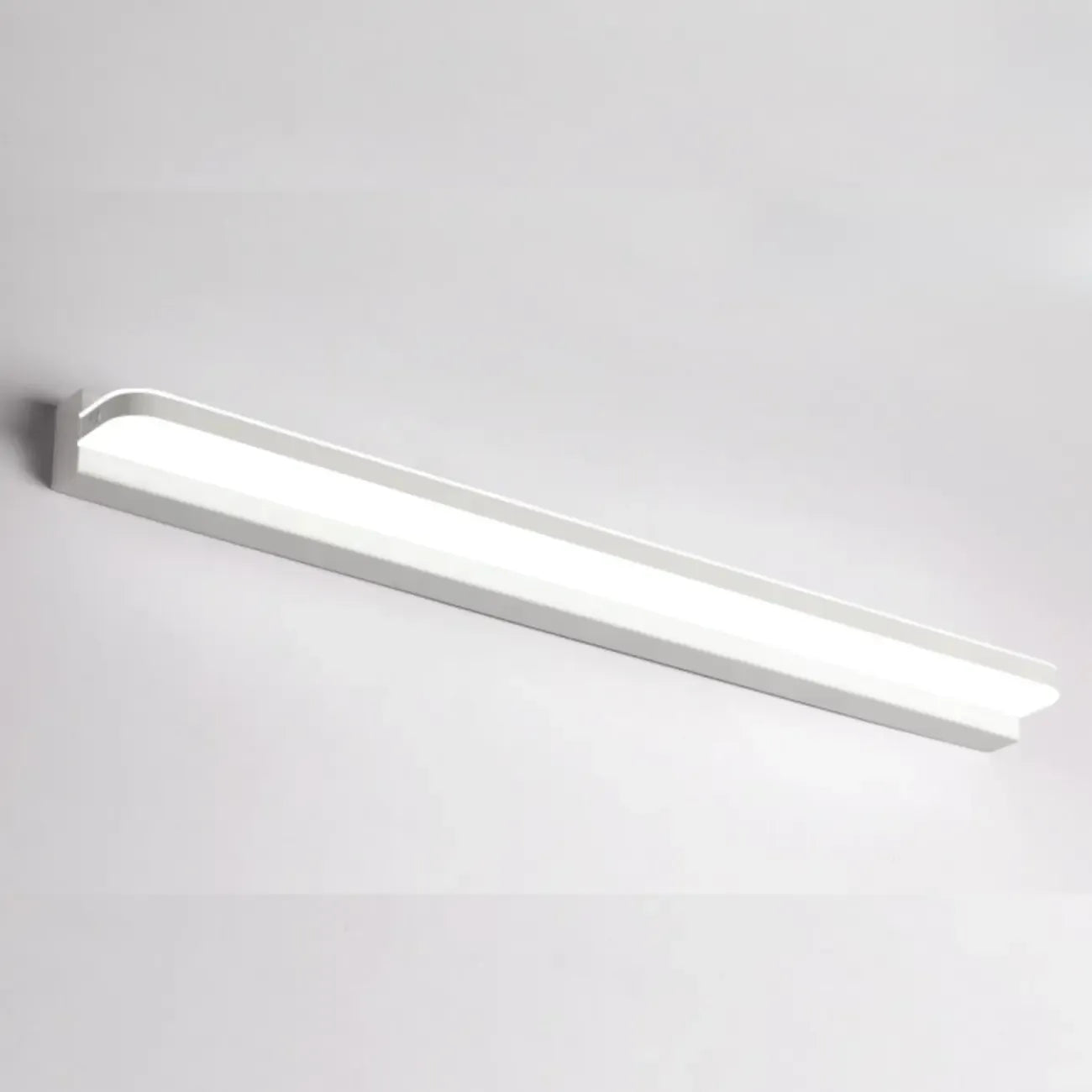 Modern Geometric Vanity Light with White Shade for Bathroom