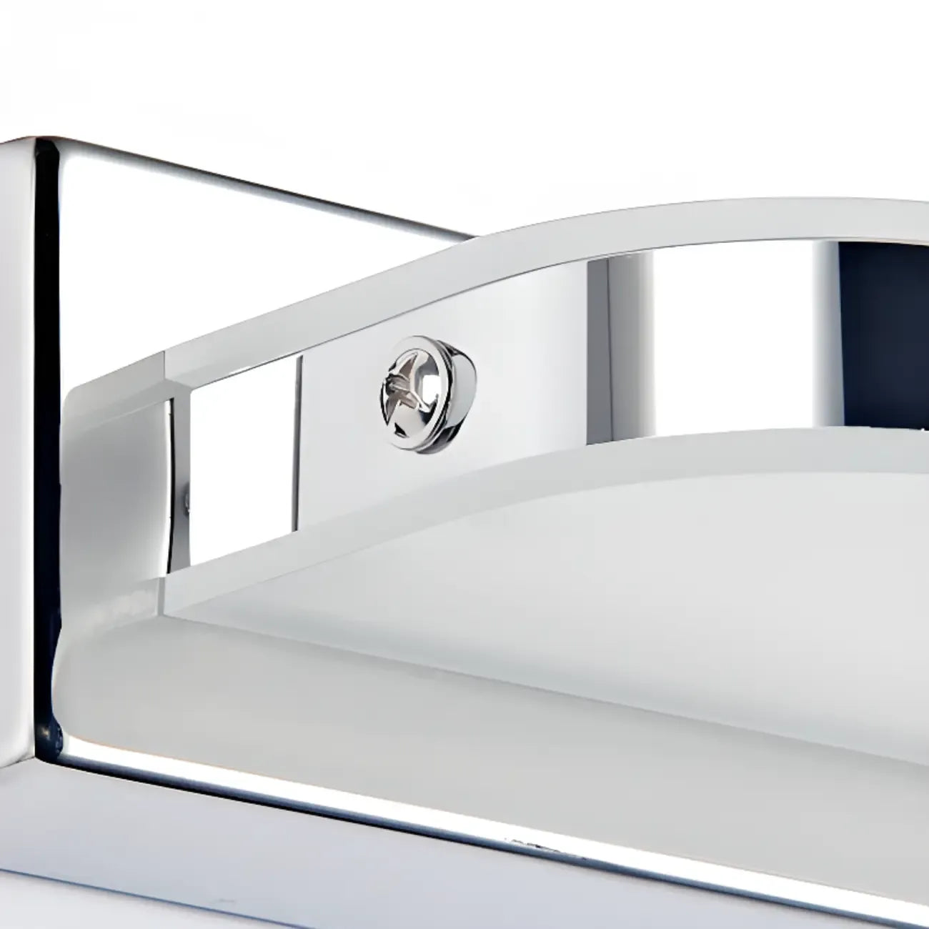 Modern Geometric Vanity Light with White Shade for Bathroom