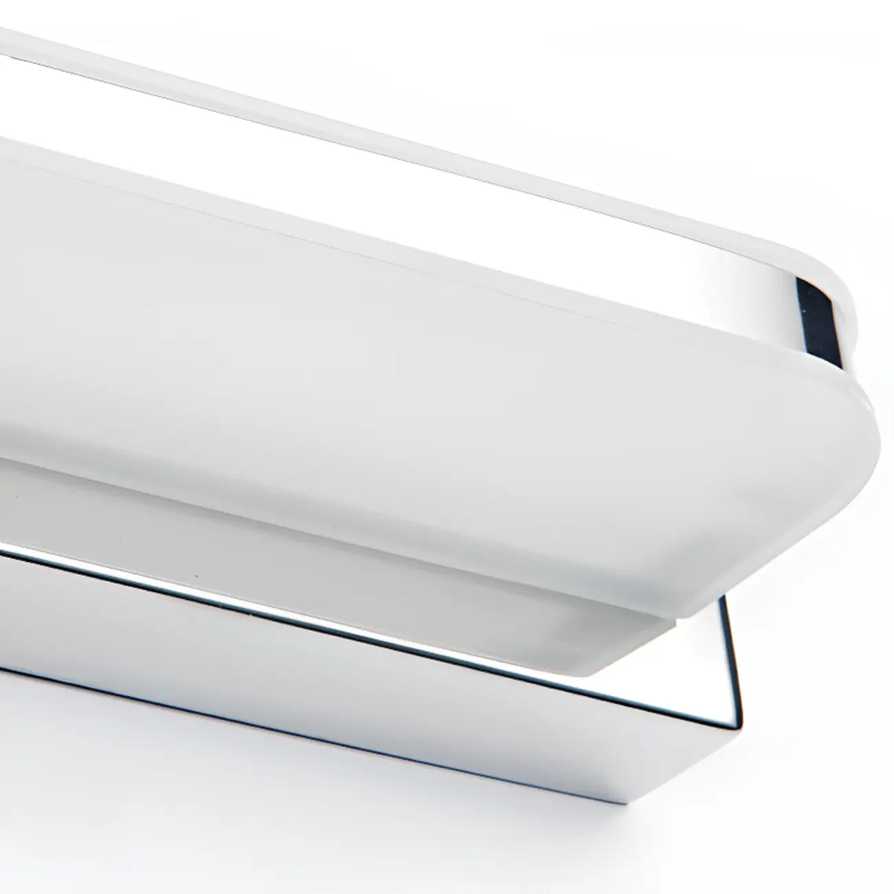 Modern Geometric Vanity Light with White Shade for Bathroom