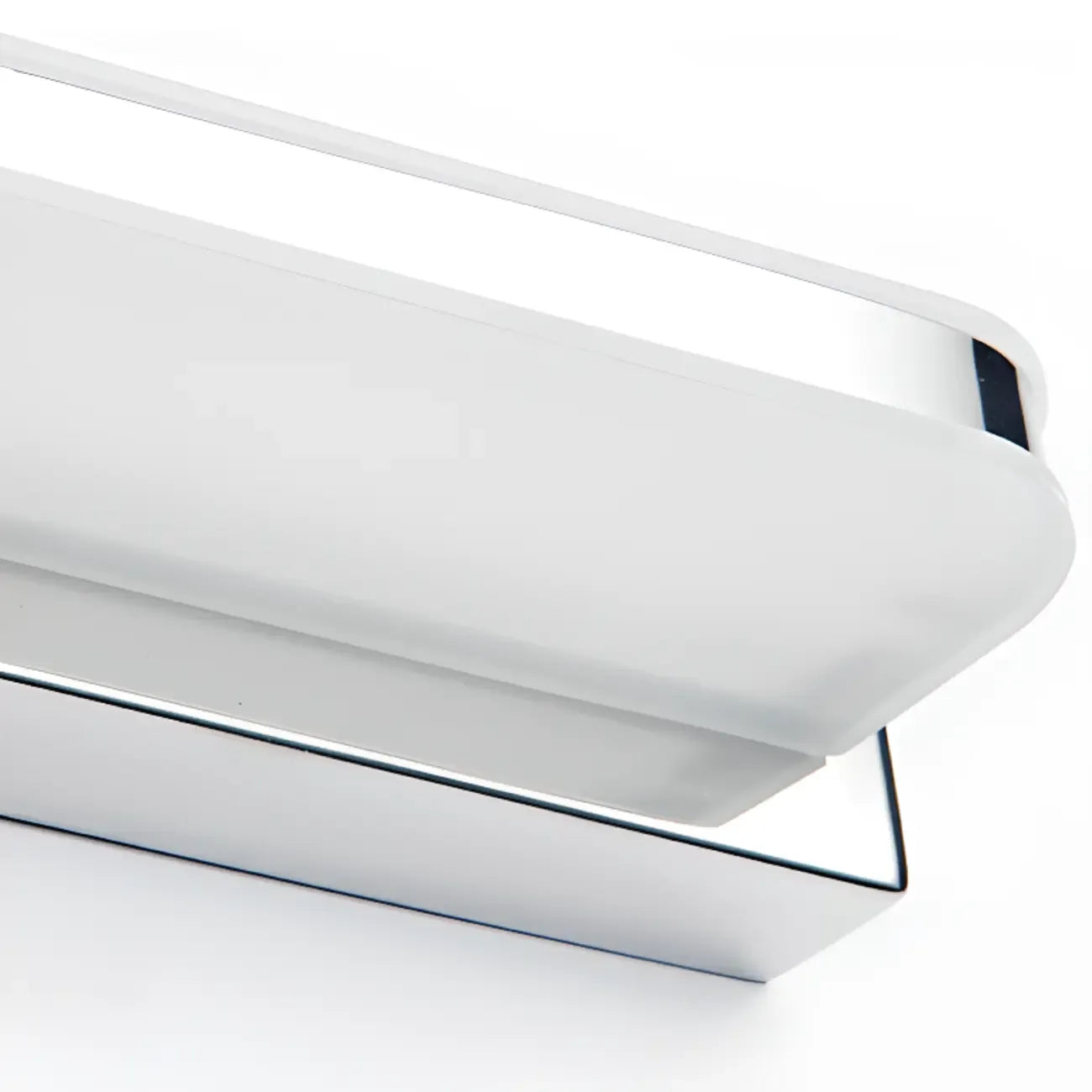 Modern Geometric Vanity Light with White Shade for Bathroom