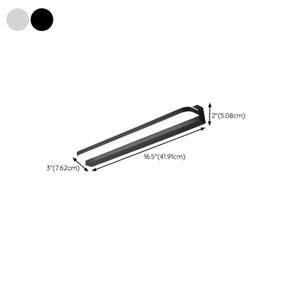 Modern Geometric Vanity Light with White Shade for Bathroom