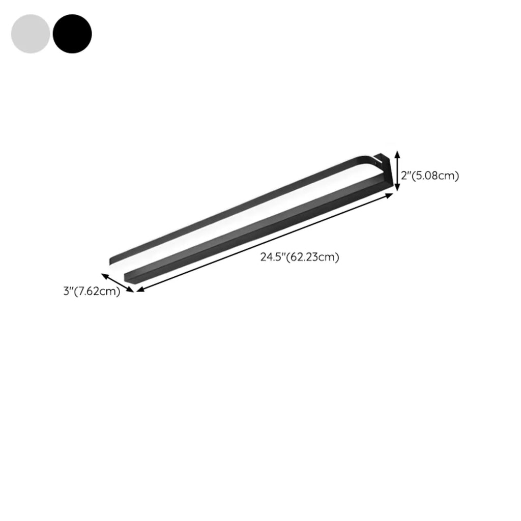 Modern Geometric Vanity Light with White Shade for Bathroom