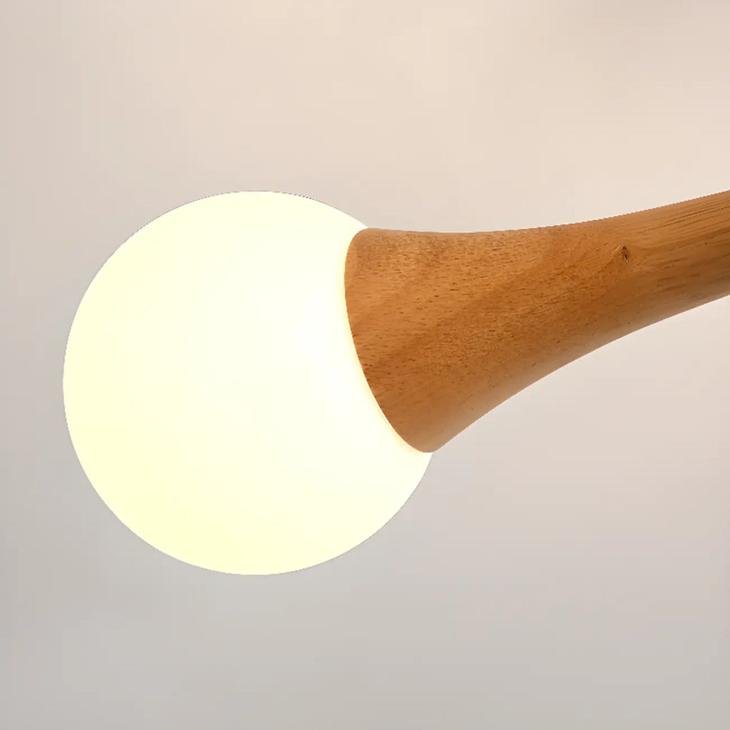 Modern Glass Semi Flush LED Ceiling Light for Living Room