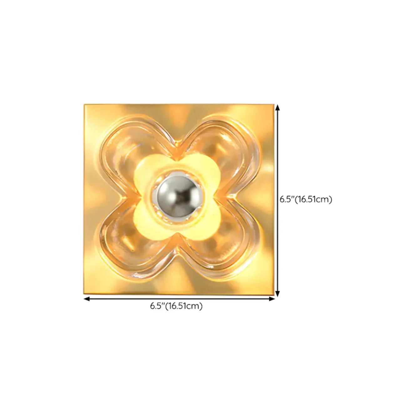 Mini Floral Glass Gold Wall Vanity Light