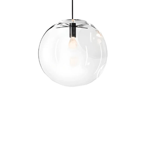 Contemporary Clear Glass Bubble Shape LED Pendant Light