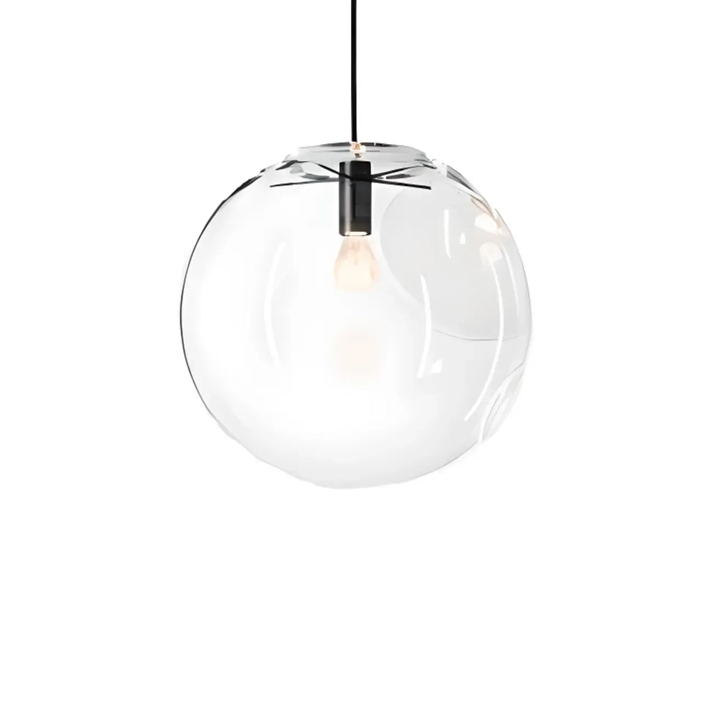 Contemporary Clear Glass Bubble Shape LED Pendant Light